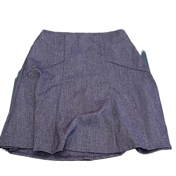 New York & Company 4 stretch purple fit flare tulip skirt - Picture 1 of 7